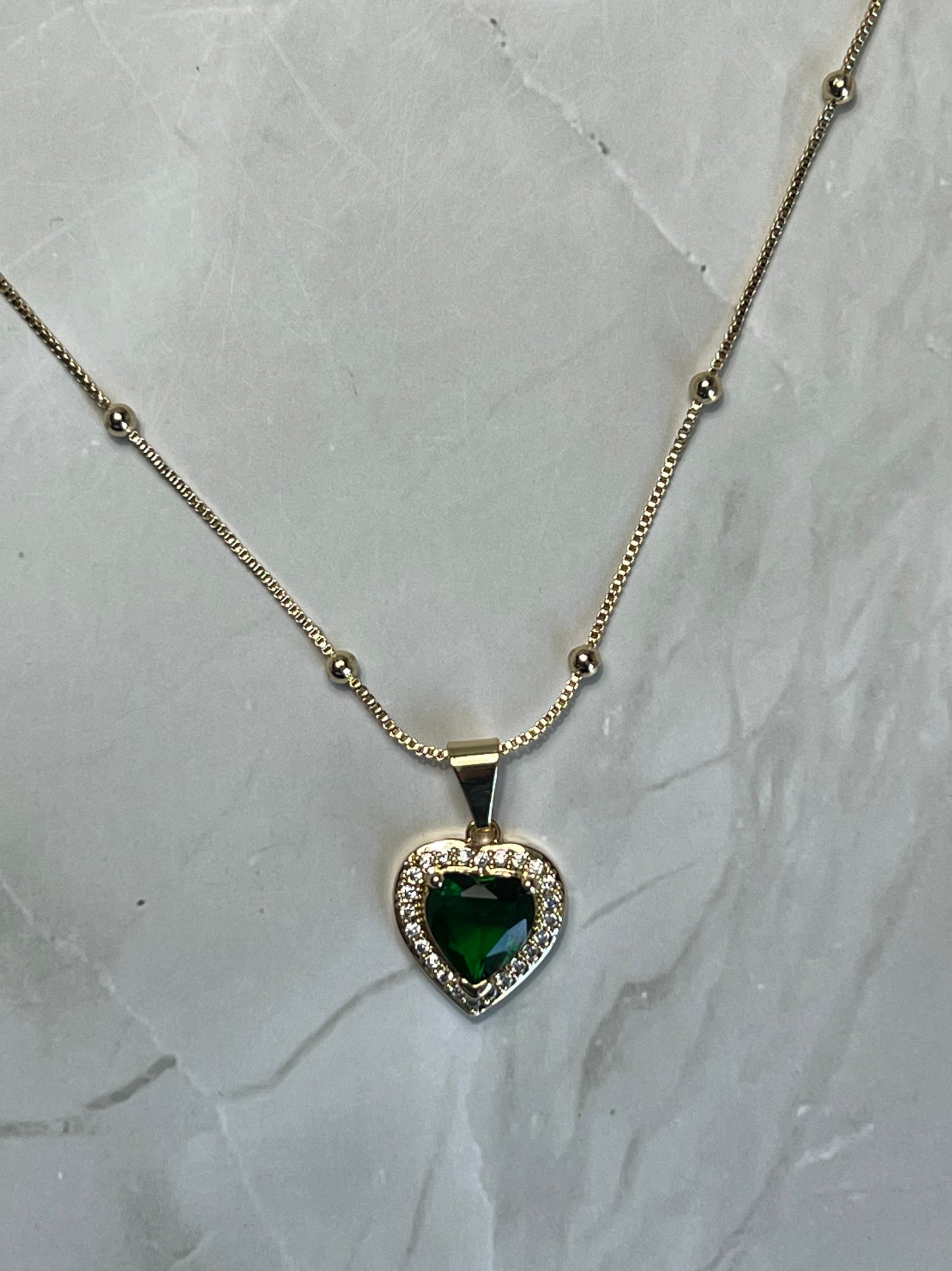 Emerald Heart Necklace