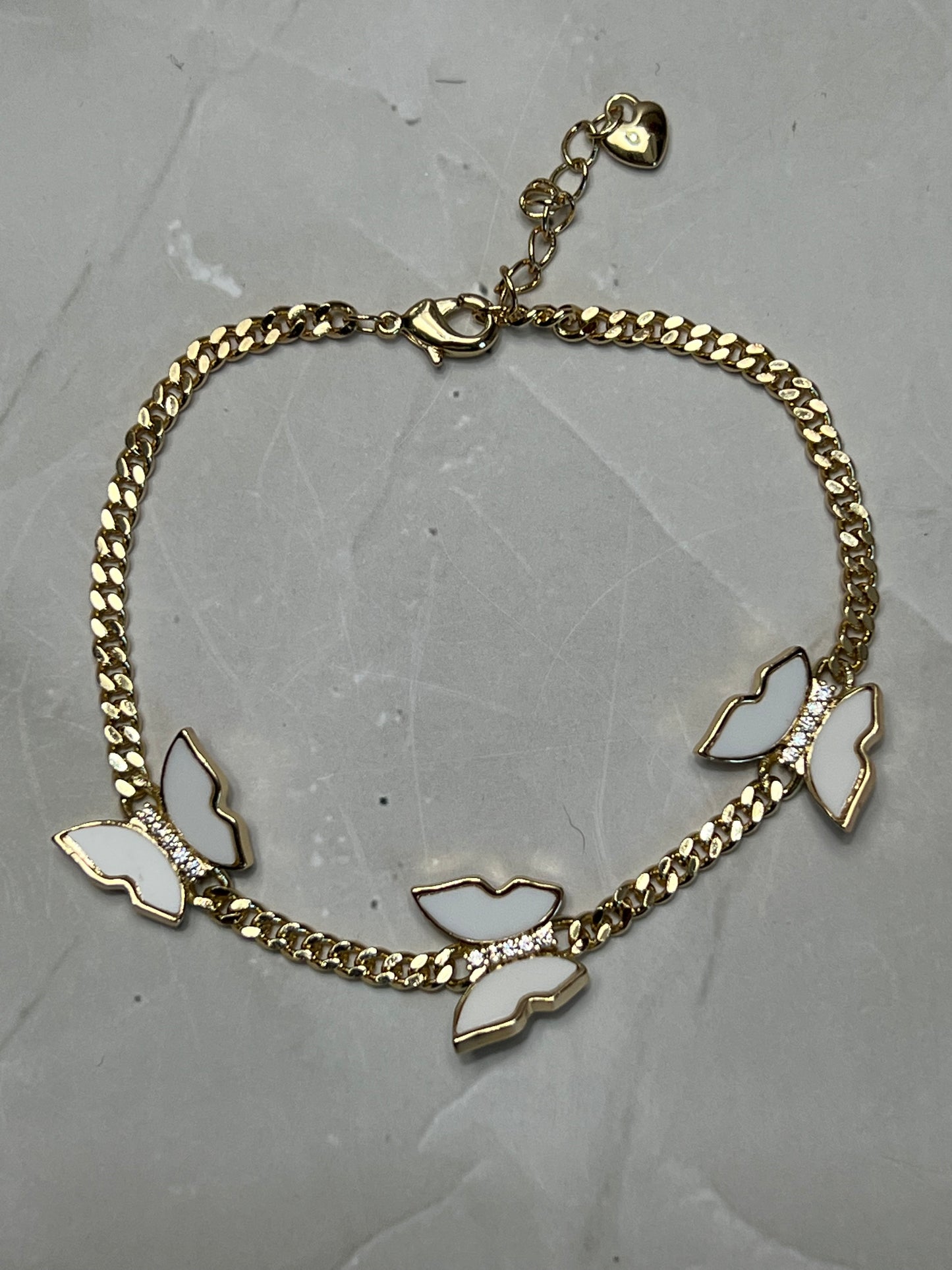 White Butterfly Bracelet