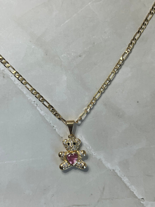 Pink Teddy Necklace