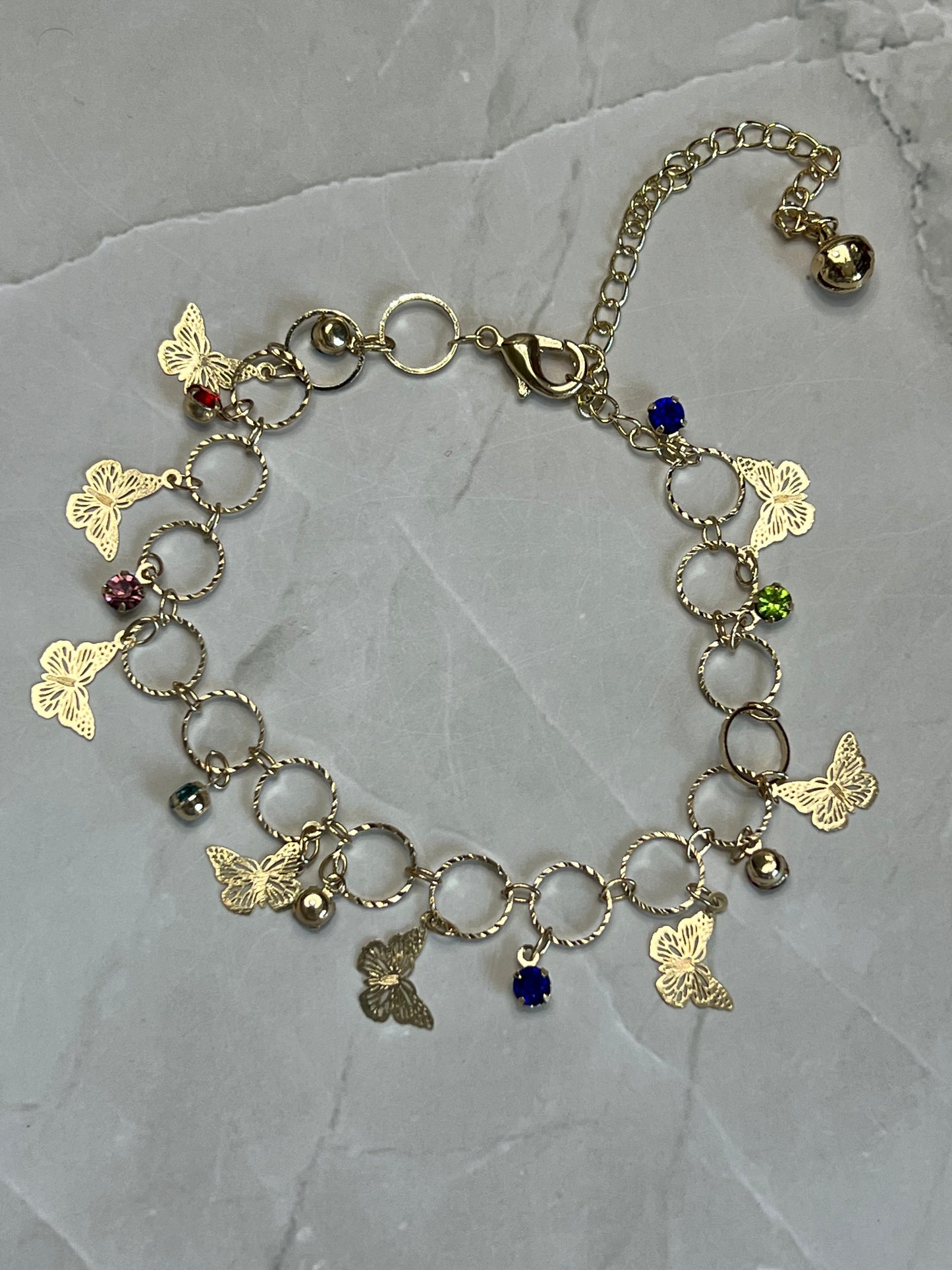 Bejeweled Adjustable Anklet