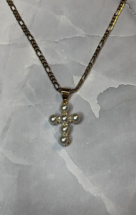 Pearl Cross Necklace