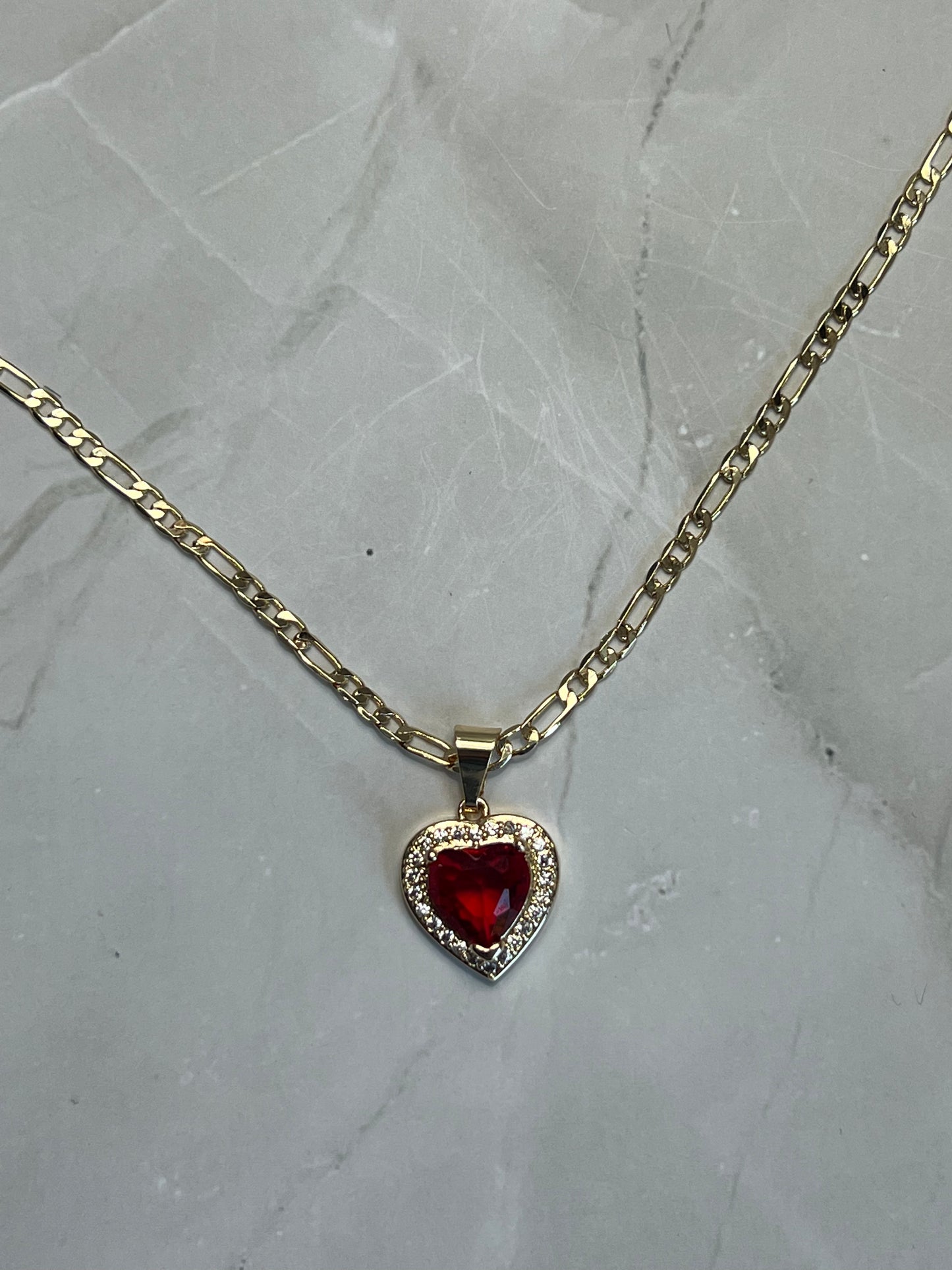 Ruby Heart Necklace