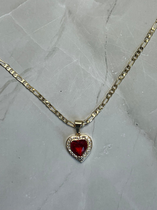 Ruby Heart Necklace