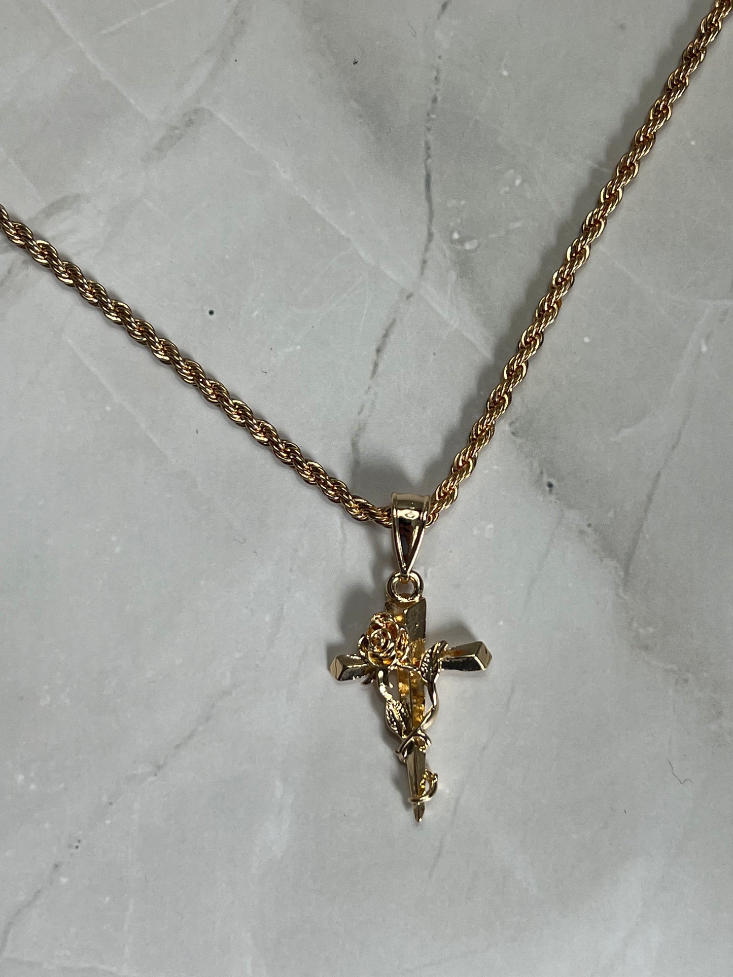 Rose Dagger Necklace