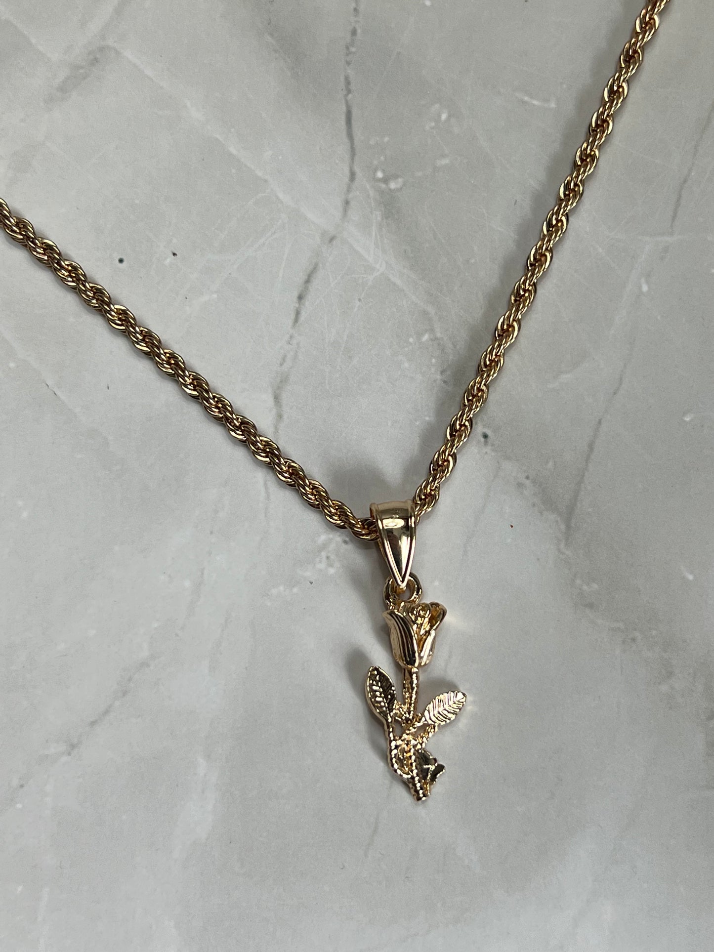 Golden Rose Necklace