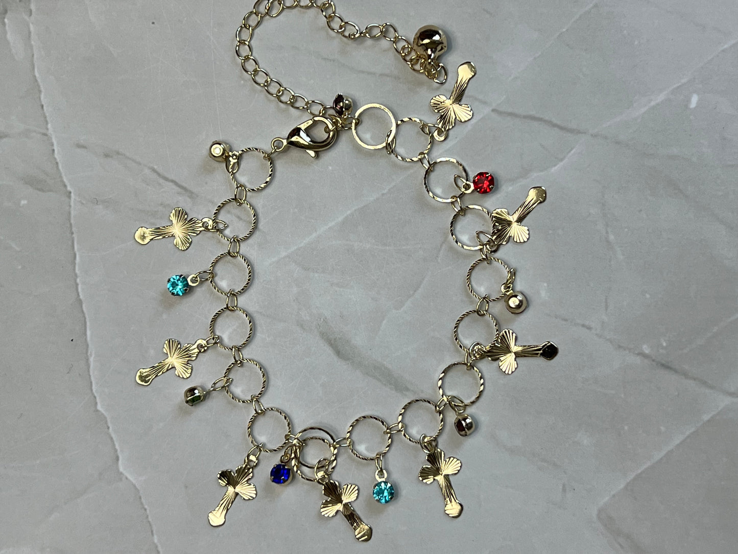 Bejeweled Adjustable Anklet