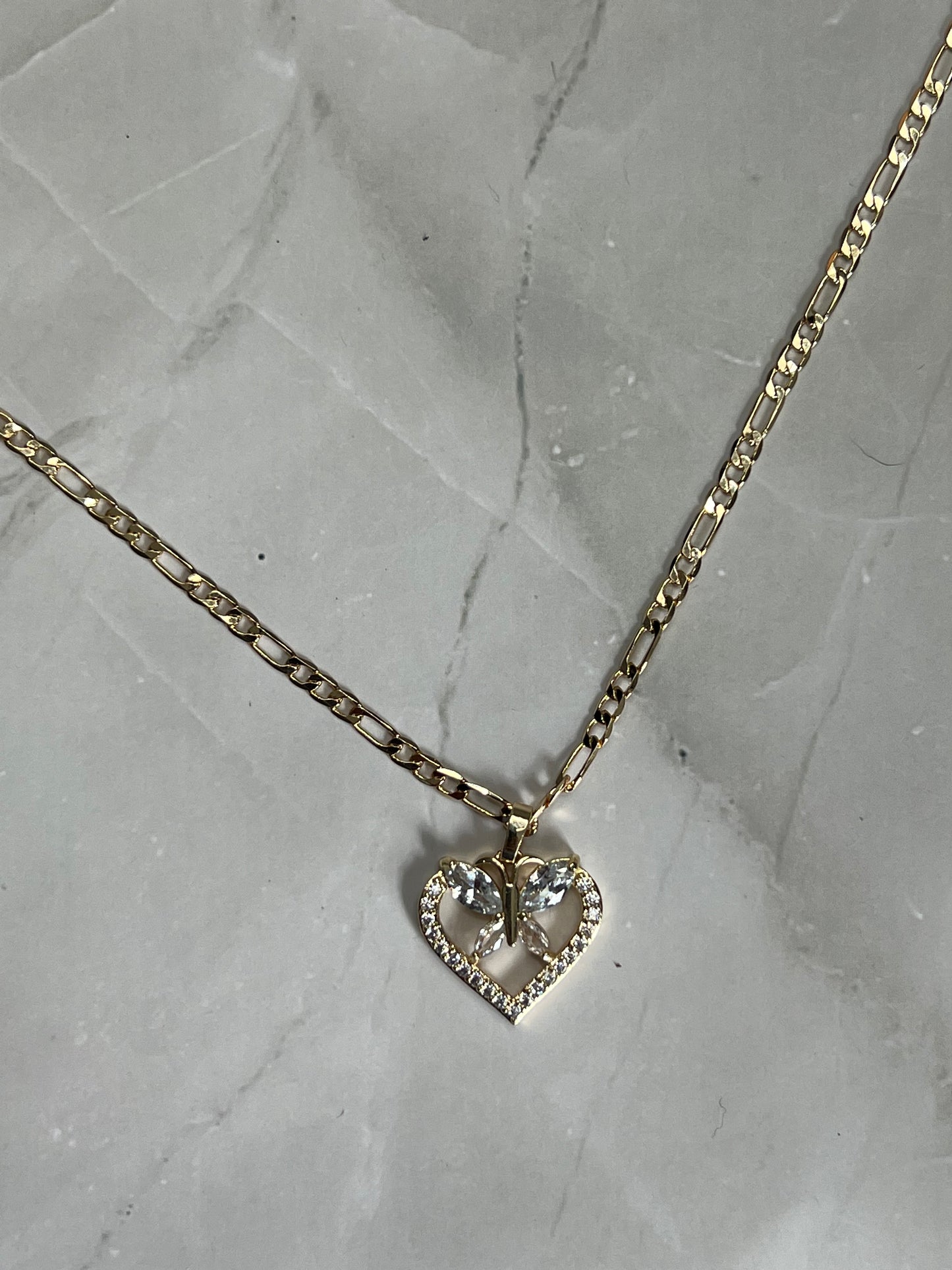 Butterfly Heart Necklace