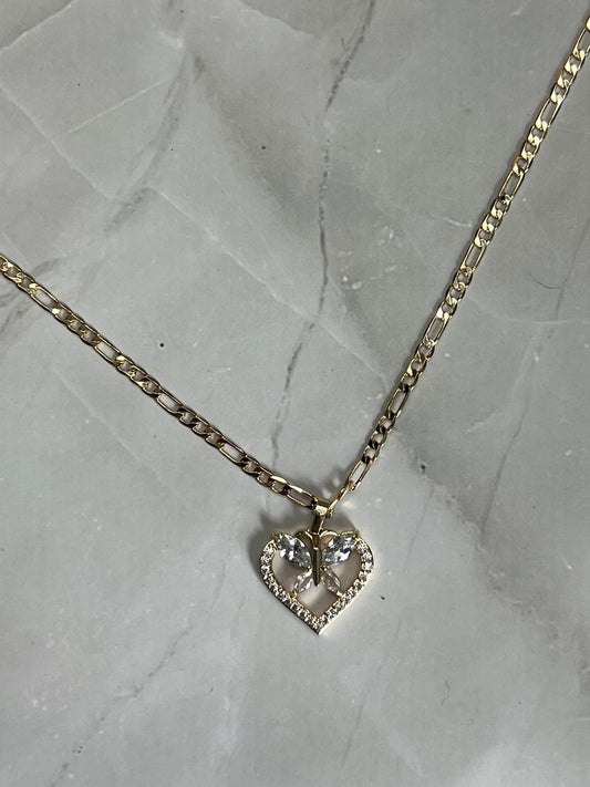 Butterfly Heart Necklace