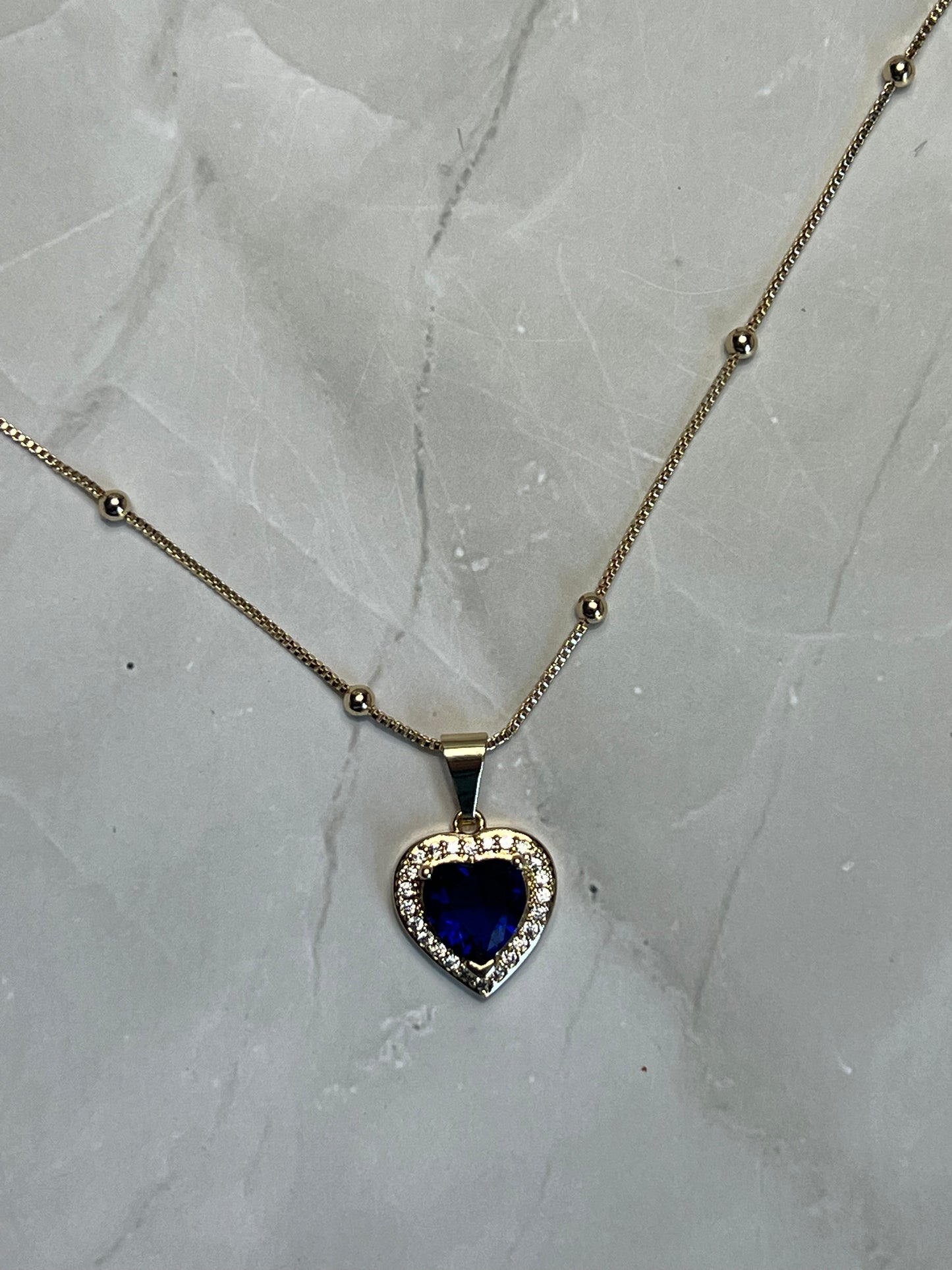 Sapphire Heart Necklace