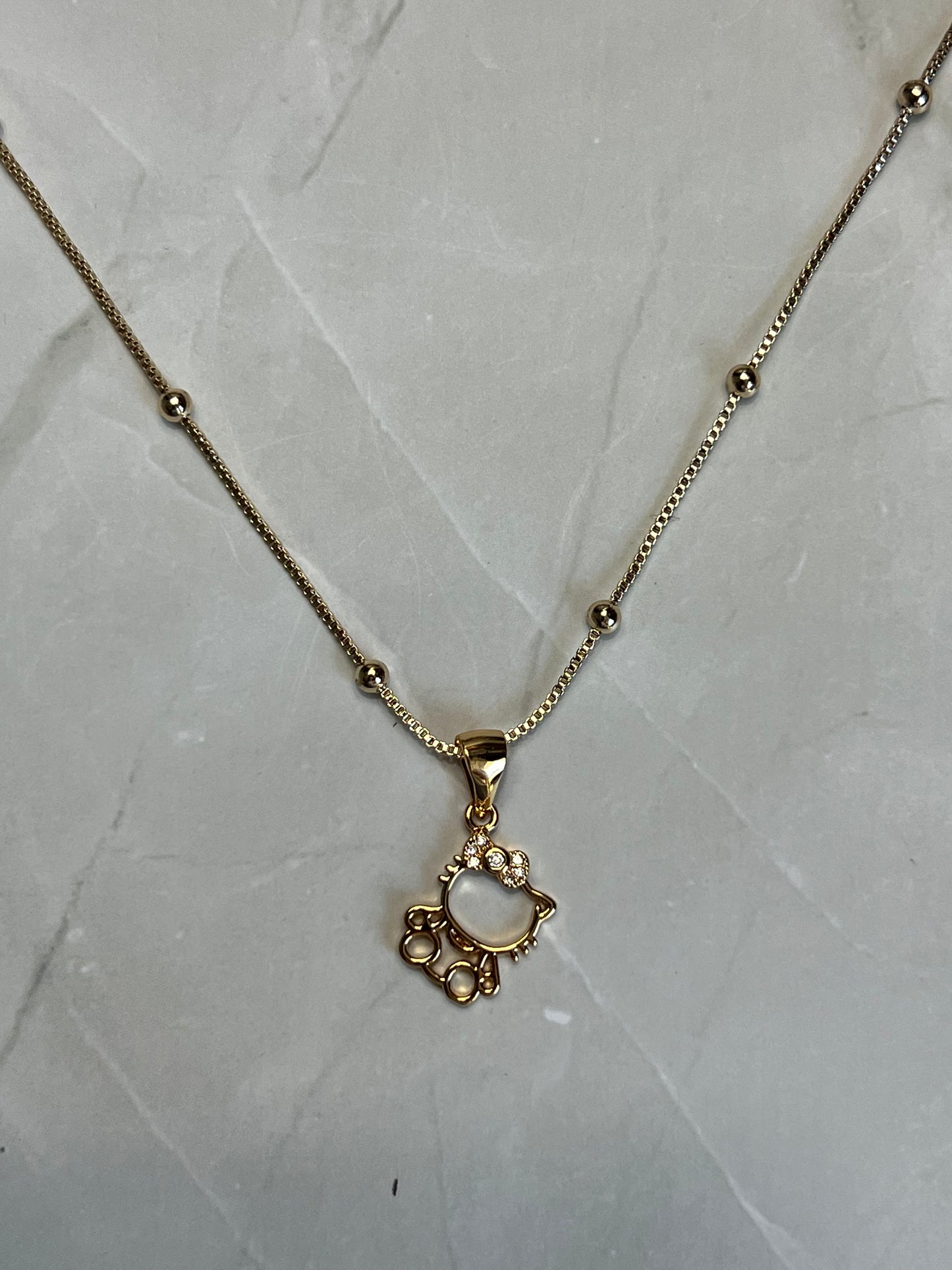 Golden Kitty Necklace