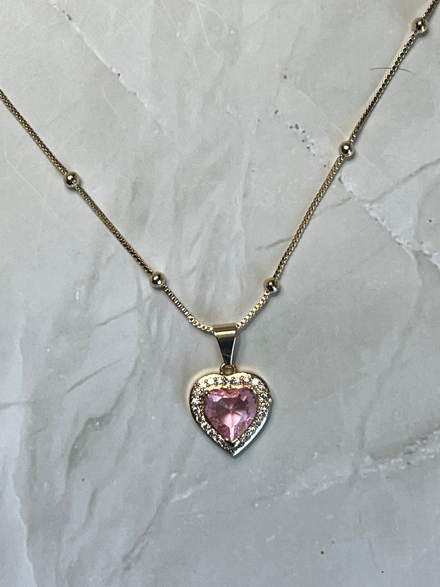 Pink Heart Necklace