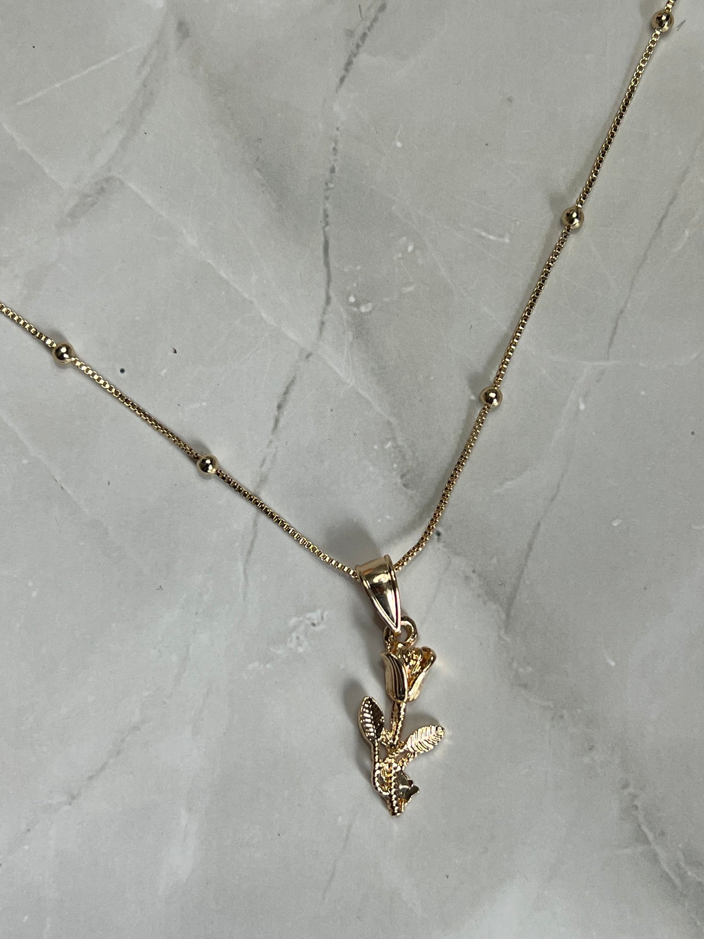 Golden Rose Necklace