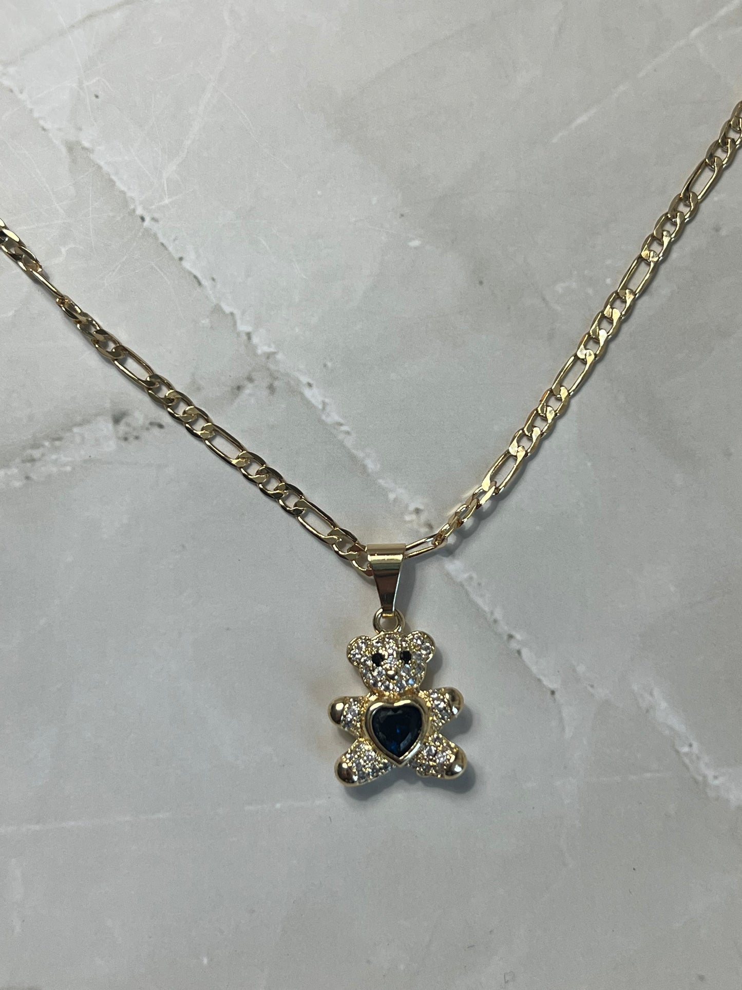 Sapphire Teddy Necklace