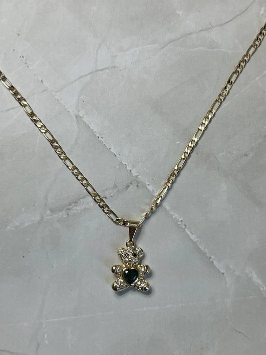 Emerald Teddy Necklace