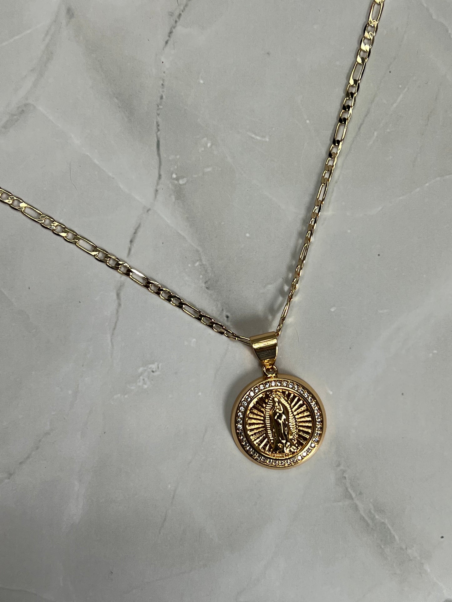 Round Virgen Necklace