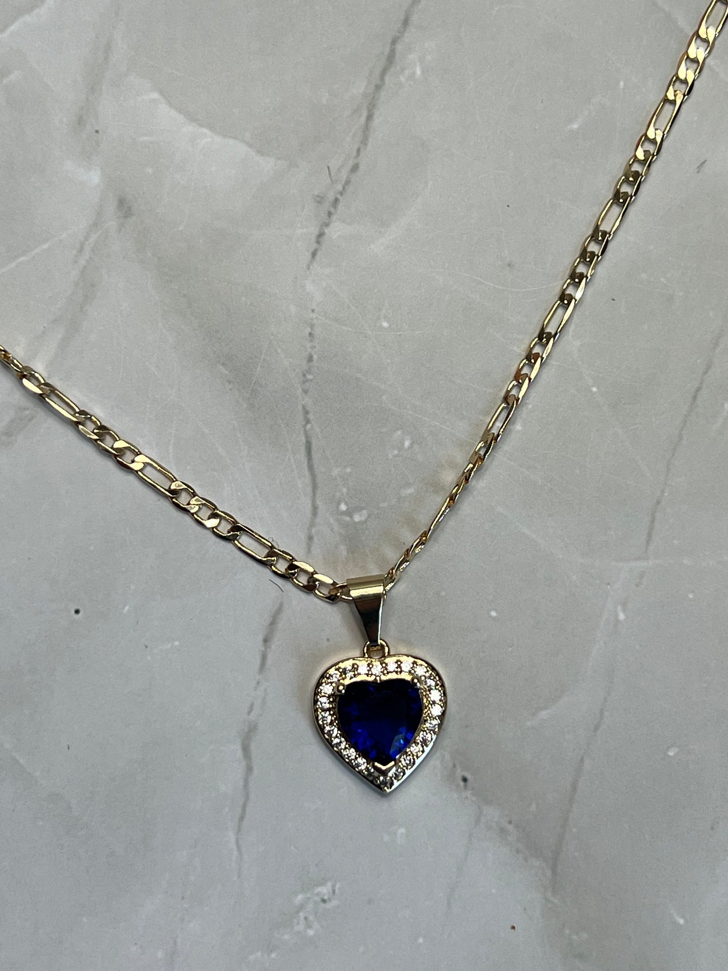 Sapphire Heart Necklace